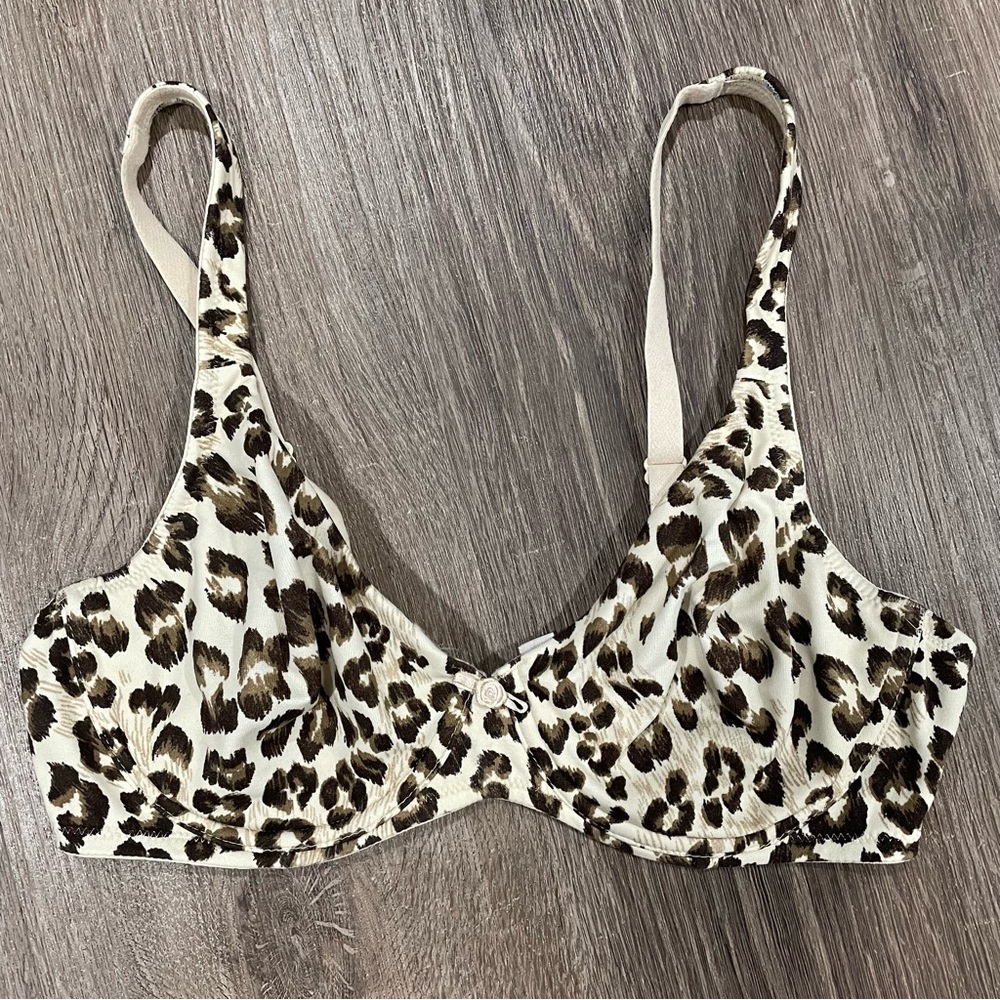 Victorias Secret Cheetah Print Underwire Bra Size 34C Y2K 2002